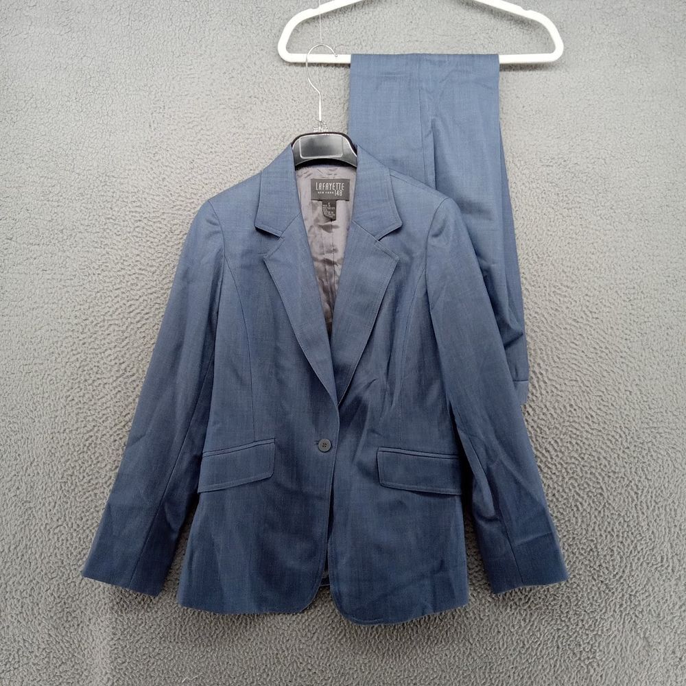 Lafayette 148 New York Blue Blazer and Pants Set